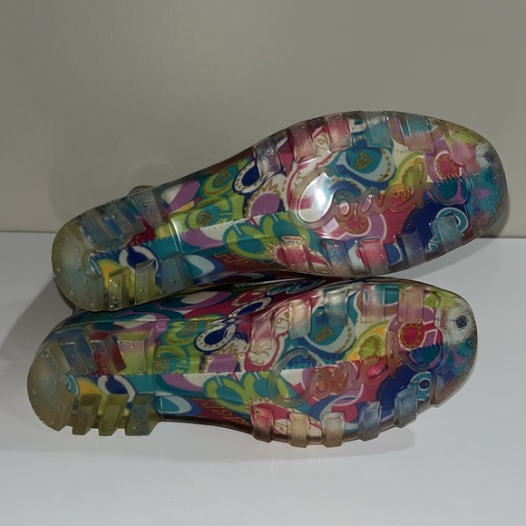 Coach Poppy Rainboots Sz 8 - Picture 5 of 15